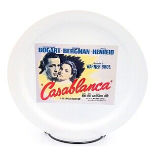 Casablanca Humphrey Bogart Ingrid Bergman Movie Collect Plate Potterybarn 2002